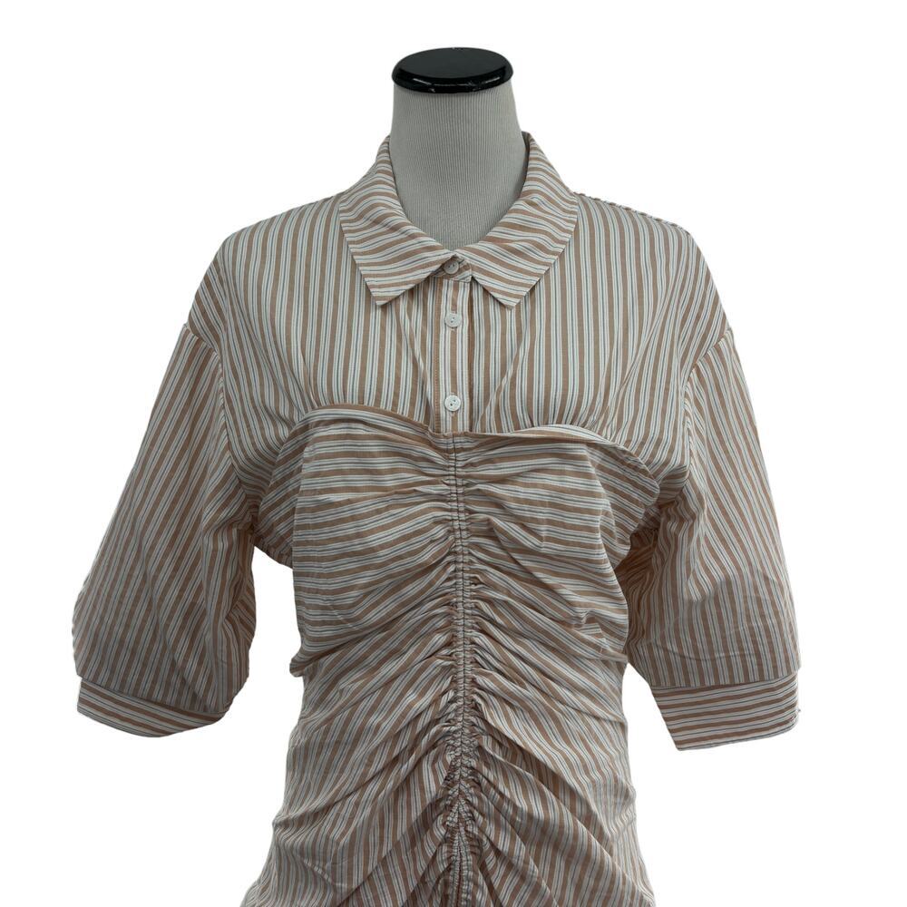 Jonathan Simkhai Beige Striped Mini Dress - Picture 5 of 12